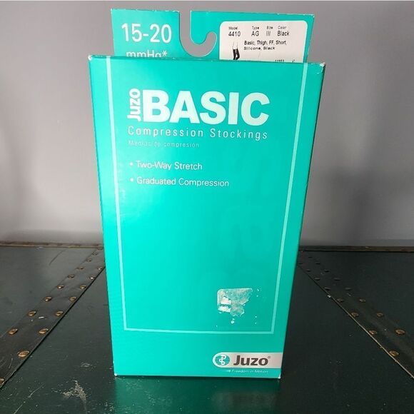 Juzo Basic Knee High 15-20mmHg Black III - Picture 1 of 7